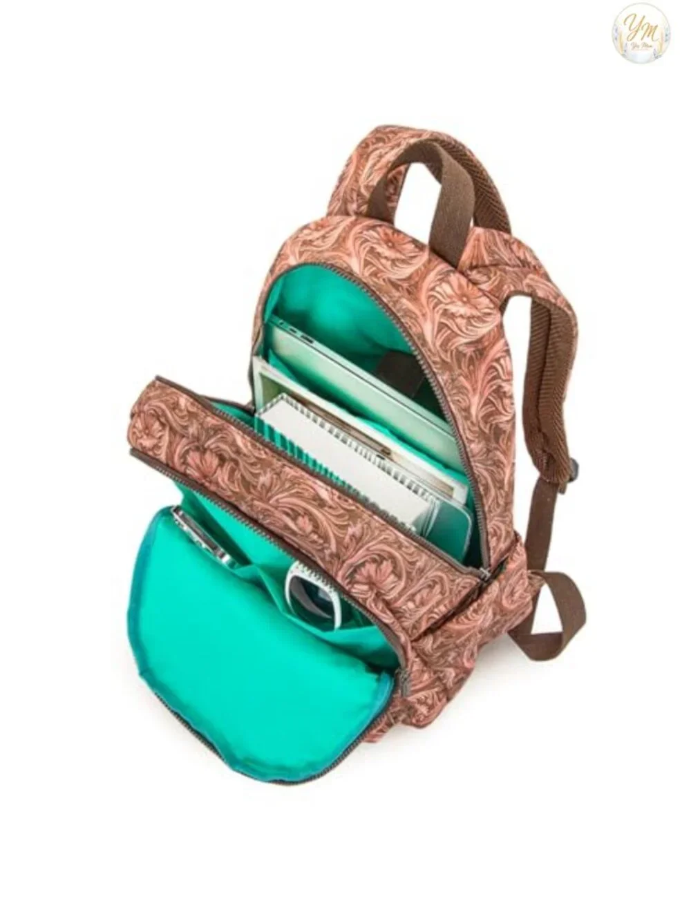 Western Aztec Print Backpack Purse Waterproof Nylon Laptop Rucksack Work Travel
